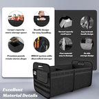 Car Trunk Organizer for SUV - 70L Collapsible Tactical MOLLE Car Storage with Reinforced Handles & Multiple Pockets, Sturdy Trunk Organizers for Groceries, Tools & Outdoor Storage (Black)