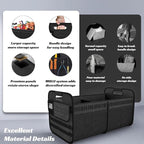 Car Trunk Organizer for SUV - 65L Collapsible Tactical MOLLE Car Storage with Reinforced Handles & Multiple Pockets, Sturdy Trunk Organizers for Groceries, Tools & Outdoor Storage (Black)