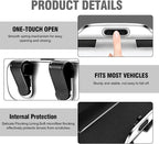 Sunglasses Holder for Car Sun Visor – Soft Vehicle Interior Glasses Organizer Box Accessories,Protective Automotive Eyeglasses Storage Case Hanger,Universal for SUV Sedan Truck (Gray)