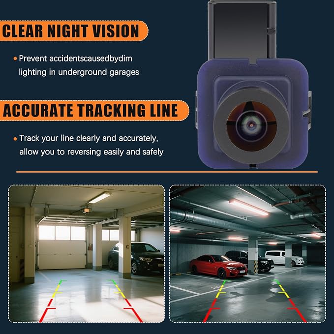 DV4T-19G490-AB Rear View Backup Camera Compatible with Ford Escape 2013-2017/Ford Kuga 2013-2017 Park Assist Camera Replaces # EV4T-19G490-CA, EV4T19G490CA, DV4T19G490AB