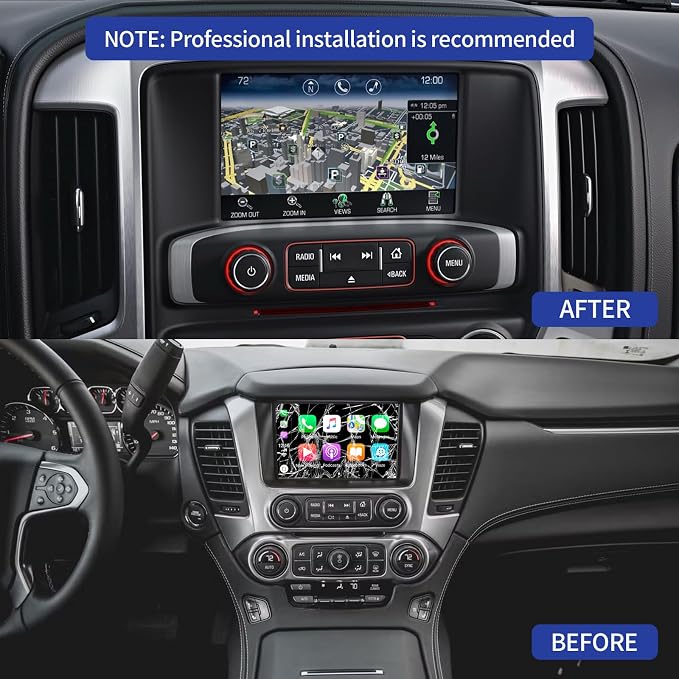 LCD Touch Screen Replacement DJ080PA-01A Digitizer Screen Radio Fit 2014-2018 Chevy Silverado Tahoe Chevy Colorado OEM Navigation, Fit GMC Sierra Yukon Trucks SUV Mylink 8-inch Touchscreen