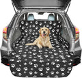 SUV Cargo Liner for Dogs, Water Resistant Pet Cargo Cover Dog Seat Cover Mat for SUVs Sedans Vans with Bumper Flap Protector, Non-Slip, Large Size Universal Fit, Paw Print