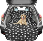 SUV Cargo Liner for Dogs, Water Resistant Pet Cargo Cover Dog Seat Cover Mat for SUVs Sedans Vans with Bumper Flap Protector, Non-Slip, Large Size Universal Fit, Paw Print