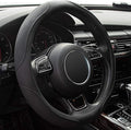 Car Steering Wheel Cover,14.5-15 Inch Black Universal Microfiber Leather Covers Breathable Anti-Slip Odorless Steering Wheels Accessories for Men Women