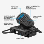 Midland - MXT275 MicroMobile GMRS Radio - 15 watts Two-Way Radio with Integrated Control Microphone - Overland Caravanning Tractors - Detachable External Magnetic Mount Antenna - 8 Repeater Channels