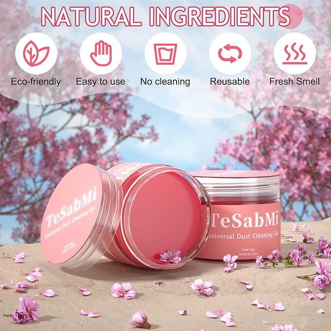 Car Cleaning Gel Car Cleaning Putty Car Putty Car Interior Cleaner Car Slime Car Detailing Kit Car Accessories Gifts for Dad Men Him Women Stocking Stuffers Pink
