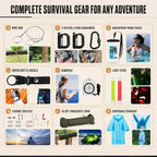 Survival Kit, 250Pcs Survival Gear First Aid Kit with Molle System Compatible Bag and Emergency Tent, Emergency Kit for Earthquake, Outdoor Adventure, Hiking, Hunting, Gifts for Men Women