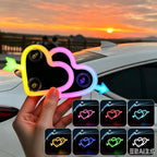 Solar Heart Car Window Light LED Heart-Shaped Ambient Lights 8 Modes 1PC | USB + Solar Assist Power, Color Changing 8 Modes Cupid's Heart-shaped Lights, Rainbow Window Decorative Suction Cup Install