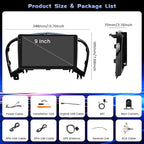 4+128GB Android 15 Car Stereo for 2011-2016 Nissan Juke Radio Wireless Carplay Andorid auto, 9 inch INCELL Touchscreen Stereo Upgrade GPS WiFi Bluetooth 5.0 FM/RDS EQ-32 SWC Backup Camera