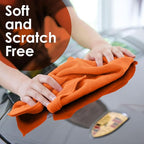 Microfiber Cleaning Cloths (Value Pack of 48) - Size 16 x 16 Inches, Highly Absorbent Cleaning Rags, Lint Free, Reusable and Washable, Microfiber Towels for Cars