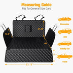 SUV Cargo Liner for Dogs, PU Leather Waterproof Pet Cargo Cover for SUVs Sedans Vans with Bumper Flap Protector, Scrachproof Non-Slip Large Size Dog Seat Mat Universal Fit