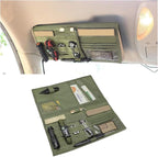 Tactical Molle Car Sun Visor Organizer, Large Molle Visor Panel Storage Pouch Holder, Tactical Gear Truck Storage Shelf, 600D Car Sunshade Storage Bag for Large Vehicle (Army Green)