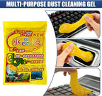 Craedli 2PCS Car Cleaning Gel Auto Detailing Putty, Universal Car Interior Cleaner Slime, Reusable Dust Remover Cleaning Supplies Kit Tools for Air Vents Keyboards, Car Accessories Presents (Yellow)