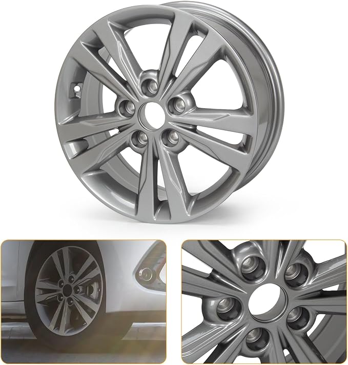 New 16x6.5" 16 Inch Premium Aluminum Alloy Wheel Rim Compatible with Hyundai Elantra 2016 2017 2018 Rim | OEM Design, Alloy Replacement Wheel, Super Duty Car Rims Replacement - OE Stock Specs