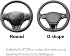 Pink Leather Steering Wheel Cover Fiber Strip Car Steering Wheel Cover Universal 15 inch for Women Girls