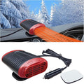 Portable Car Heater, 12V 150W Windshield Defogger and Defroster that Plug into Cigarette Lighter for Winter, 2 in 1 Fast Heating & Cooling Fan with 360° Rotatable Base for Car Sedan (Red/Black)