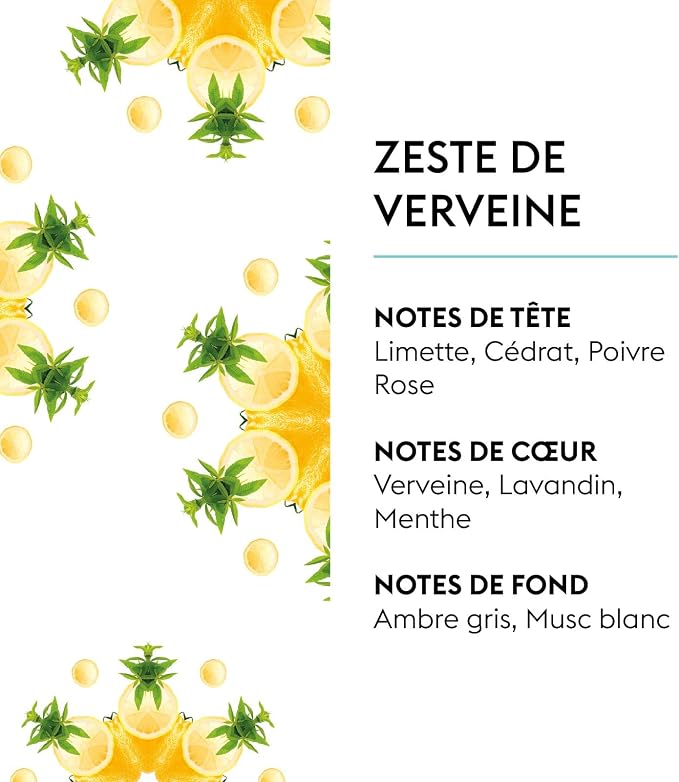 Car Diffuser Refill Set, Zest of Verbena | Lime Verbena Mint Notes, 2 Ceramic Inserts, Fits Vent Clips, 4-Week Diffusion, Made in France