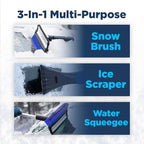 39" Ice Scrapers for Car Windshield | Snow Brush for Car | Extendable Car Snow Brush and Detachable Ice Scraper | Snow Remover for Cars, SUVs, & Trucks | 180 Degree Rotating Winter Brush