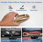 Car Seat Gap Filler Organizer 2Pcs,Car Accessories with Safety Hammer,2 in 1 No Drop Seat Guard with Storage Slot for Phone,Keys,Universal Interior Gap Filler for Cars SUV Truck,Beige