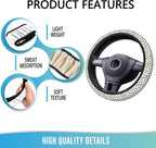 Elastic Steering Wheel Cover Car Accessories Cute Universal 15 Inch Absorbing Sweat Non-Slip Breathable for Man Woman - Cute Black Polka Dot