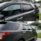 Tape On Window Visors Rain Guards Compatible with 2011-2019 Ford Explorer, Side Vent Window Deflectors Vent Visors Shade for Ford Explorer 11-19,Truck Accessories-4pcs