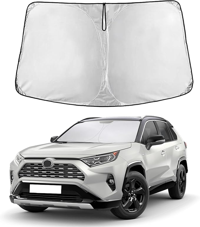 Windshield Sunshade Compatible for Toyota RAV4 2019-2024 2025,2026 LE, XLE, Premium, XSE, Limited, SE, TRD Off-Road, Sun Visor for Front Window Sun Shade Cover, UV Protector, Car Accessories