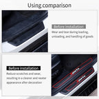 Car Door Threshold Protection, 4PCS Door Edge Step Dust Shield Cover, Door Width 23.6x1.96inch Car/SUV Universal Rubber Scratch Resistant Exterior Accessories (Sport)