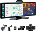 Wireless Carplay Screen for Car, 10.26" Portable Car Radio with Apple CarPlay & Android Auto, Backup Camera/Mirror Link/GPS/BT/Voice Control/AUX/FM Satellite Radio for All Vehicles