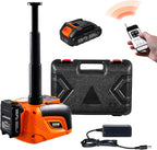Electric Car Jack Wireless 5 Tons, Cordless Remote Control Hydraulic Electric Jack, LED Light Hydraulic Repair Tool, 135-360mm Lifting Range for SUV MPV Sedan Truck Repair