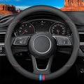 Deer Route Custom-Fit for Steering Wheel Cover, Premium Leather Car Steering Wheel Cover, Non-Slip, Breathable, for Accessories (C-Style,for Ad)