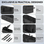 Car Trunk Organizer for SUV 60L Backseat Car Organizer Back Seat Large Storage Trunk Compartment Collapsible Car Caddy Heavy Duty Truck Storage Bin w/6 Pockets Adjustable Straps Cargo Van Jeep Sedan