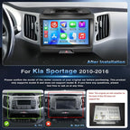 [4G+64G] Android Car Radio for Kia Sportage 2010-2016 with Wireless Carplay Android Auto, 9 Inch HD Touchscreen Car Stereo with WiFi GPS Bluetooth5.0 FM/RDS 32EQ SWC Backup Camera MIC