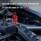 Jump Starter with Air Compressor,14.8V 8000A Peak Portable Car Battery Jump Starter Jump Box,150PSI Car Air Pump Tire Inflator Battery Charger with LED Light, LCD Display,Black