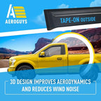 Extra Durable Window Deflectors Tape-On Window Visors Rain Guards Fit for Ford F150 2015-2026 Regular Cab, Sun Visors, Wind Vent for Shades, Exterior Car Accessories - 2 pcs. AG0903
