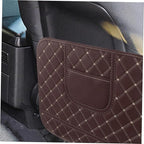 Car Seat Kick Pad Back Seat Protector for Anti-kick Mat Upholstery Shield for Car Interiors and Home Use Easy-Clean Brown