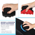 6 Pcs Tire Hex Grip Dressing Applicator Washable Tire Shine Applicator Dressing Pad Car Detailing Foam Sponge Reusable Tire Cleaner Sponge for No Slip Tire (Black, Red, Blue, 4.33 Inch Diameter)