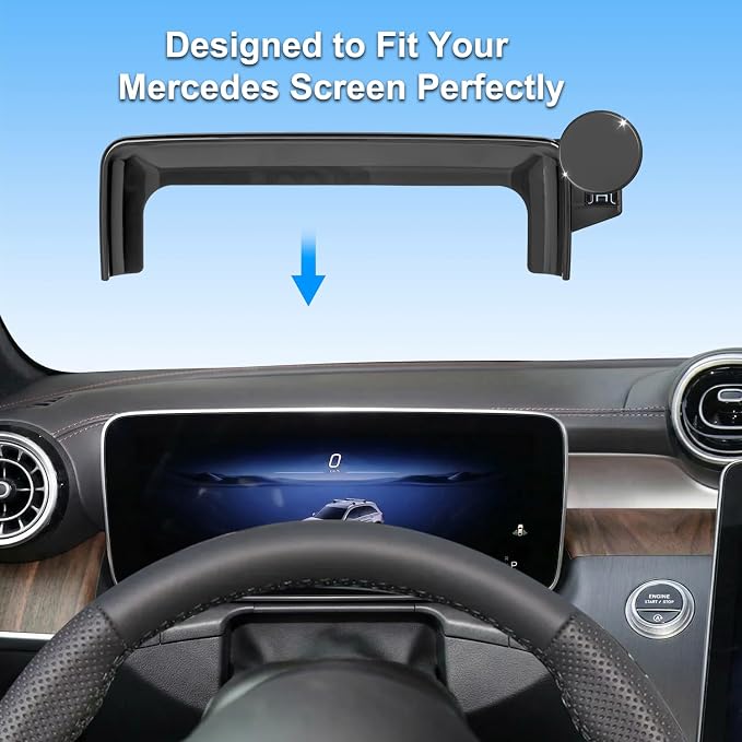 Car Phone Holder for Mercedes-Benz 2023–2026 GLC & 2022–2026 C-Class, 12.3-Inch Driver-Side Screen – Precision Fit, Strong Magnet, OEM-Style, No View Obstruction Phone Mount Compatible with MagSafe