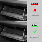 Glove Box Divider for Toyota RAV4 2026 Car Central Control Console Storage Divider Interior Accessories Black（4PCS/Set）