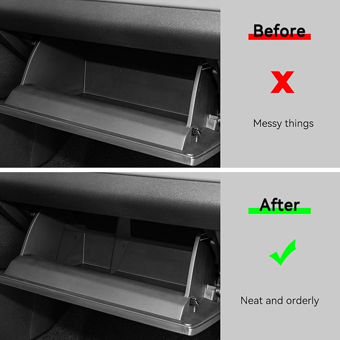 Glove Box Divider for Toyota RAV4 2026 Car Central Control Console Storage Divider Interior Accessories Black（4PCS/Set）