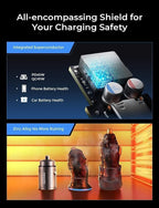 AINOPE 90W for iPhone 17/16/15 Pro Max Car Charger USB C Fast Chage, [Mini&Metal] Invisible Cigarette Lighter Adapter with 3FT USB C to C Cable, Car Accessories for Mother Him Her, Adapter for iPhone