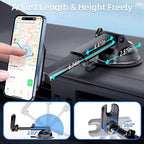 Car Phone Mount for Pop Socket: Suction Cup Cell Phone Holders for Automobile Dashboard Windshield Window - Dash Mounted Cellphone Stand Black Fits Thick Socket Wallet Grip for iPhone Samsung