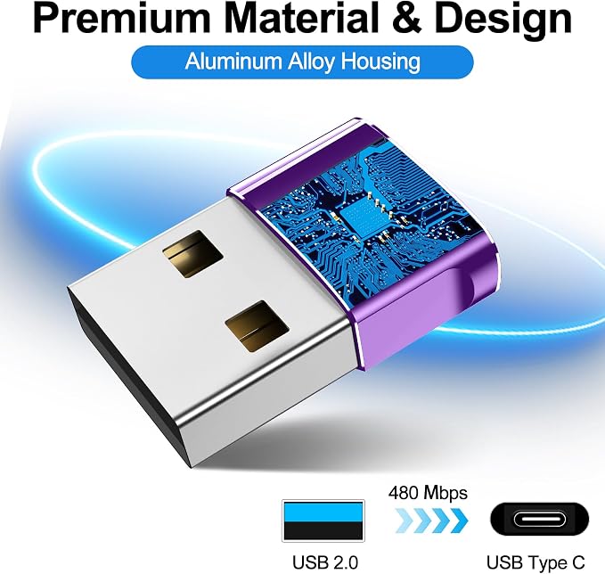 𝟒𝐏𝐚𝐜𝐤 𝐔𝐩𝐠𝐫𝐚𝐝𝐞𝐝 USB to USB C Adapter,Type-C Female to A Male Car Charger OTG Converter for Apple Watch Ultra 8 9 10,iPhone 16 15 14 13 Pro Max,Samsung S24,Nintendo Switch,AirPods,iPad,Car