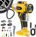 160PSI Cordless Tire Inflator Compatible with Dewalt 20V Battery, DC 12V Portable Air Compressor with Digital Pressure Gauge, 2X Faster Air Pump for Car, SUVs, Motor, Bike, Ball (Tool Only)