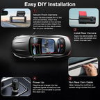 4K+2.5K Dash Cam Front and Rear, Built-in GPS, 5.8G WiFi, Free 64GB Card Included, Dash Camera for Cars, 2-Channel Car Camera,3.16'' IPS Screen,G-Sensor,WDR&HDR,24H Parking Monitor,Max 256GB