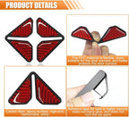 2PCS Car Door Protector Edge Guards for Door Corner, Carbon Fiber Anti-Collision Front Doors Corner Protector Self-Adhesive Sticker, Universal Vehicle Decoration Accessories (Red)