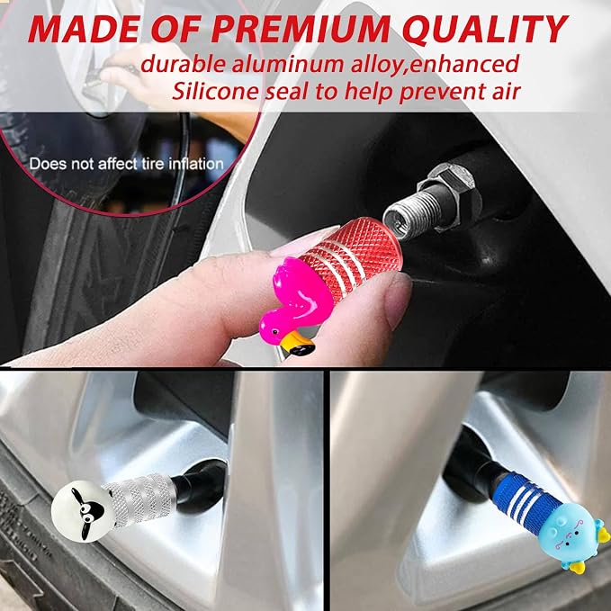 4Pack Rabbit Tire Valve Stem Caps Cute 3D Resin Animal Car Accessories Decor,Universal Tire Air Caps for Car,SUV,Bike,Motorcycle,Bicycle,Perfect Rabbit Gifts for Women Men Rabbits Lover