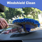 62" Microfiber Car Wash Brush with Long Handle Car Washing Mop Kit Mitt Sponge Car Cleaning Supplies Kit Duster RV Washing Car Brush Accessories, 1 Chenille Scratch-Free Replacement Head