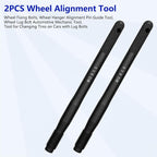 ZKTOOL Wheel Alignment Pin,Wheel Fixing BoltsBlack Wheel Hanger Alignment Pin Guide Tool,Wheel Lug Bolt Automotive Mechanic Tool,Tool for Changing Tires on Cars with Lug Bolts (2PC M12×1.5)…