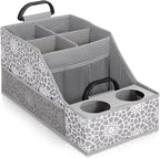 Car Seat Organizer- Backseat Car Organizer with 12 Storages Compartments and 2 Cup Holders, Organizers and Storage, Front Seat for Travel Kids,Gray