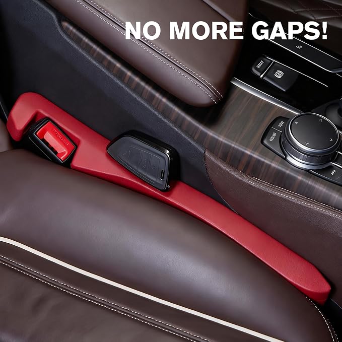 Car Seat Gap Filler Set of 2, Car Accessories Interior Organizer, Seat Gap Plug Fit Sedan SUV Truck, Gray
